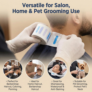100 unidades/1 rollo <span class=keywords><strong>de</strong></span> tiras <span class=keywords><strong>de</strong></span> papel desechables para cuello, para barberí<span class=keywords><strong>a</strong></span>, peluquerí<span class=keywords><strong>a</strong></span>, protección del cuello para cortes <span class=keywords><strong>de</strong></span> <span class=keywords><strong>pelo</strong></span> (blanco) - Product Image 5