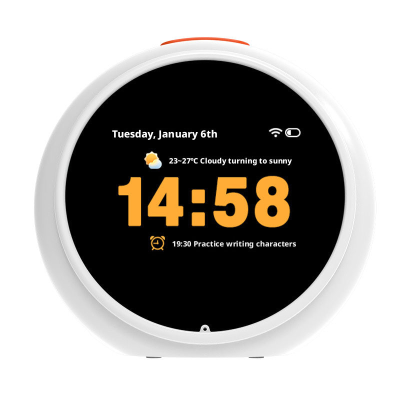 Multifunctional AI Voice Talking Alarm Clock WiFi <strong>Android</strong> OS Rechargeable Battery Color Screen <strong>Weather</strong> Display Story Telling