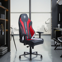 Chaise de jeu ergonomique pivotante en cuir synthétique violet de luxe
