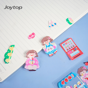 Joytop Vente en gros OEM Logo personnalisé Autocollants en PVC gonflés écologiques mignons de dessins animés avec paillettes, imperméables, pour la classe, le <span class=keywords><strong>scrapbooking</strong></span>, cadeaux pour enfants - Product Image 5