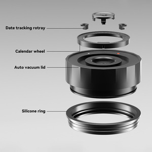 New Arrival tự động chân không cà phê Canister với dày lọ thủy tinh gia dụng tươi mát bảo quản cà phê <span class=keywords><strong>container</strong></span> - Product Image 4