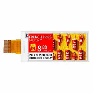 2.9 Inch E Inkt E Papier Display 296X128 Vier Kleur Epd Module (Zwart Wit Rood Geel) - Product Image 1