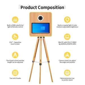 Photomaton vintage avec couleur de peinture vintage compatible avec les appareils photo reflex numériques pour les mariages, les fêtes, les photomaton - Product Image 5