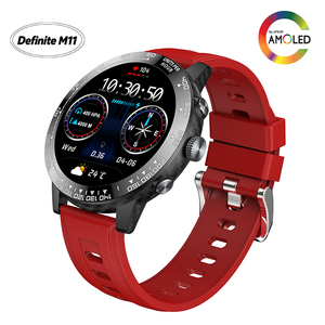 สมาร์ทวอทช์ AMOLED GPS ขนาด 1.5 นิ้ว รุ่น M11-303 กันน้ำ 3ATM แบตเตอรี่ 450mAh พร้อมฟังก์ชั่นติดตามสุขภาพ วัดความสูง วัดความกดอากาศ และเข็มทิศ สีแดง - Product Image 4