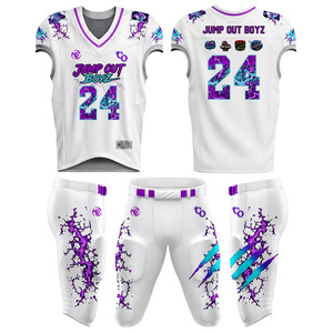 Uniforme de football américain de qualité supérieure, vêtements d'équipe sportive personnalisés, maillot de football à manches courtes, design imprimé, uniforme américain - Product Image 1