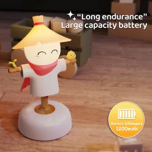 Cute Scarecrow Night <b>Light</b> With <b>Touch</b> Sensor USB Rechargeable 3 Levels Dimmable <b>LED</b> Sleeping Lamp for Children Bedroom Decor - Product Image 6