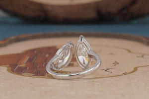 Bague en or massif 14 carats avec diamant de laboratoire pour femme, bague de fiançailles de luxe avec diamant synthétique, bijoux fins, cadeau de mariage - Product Image 4