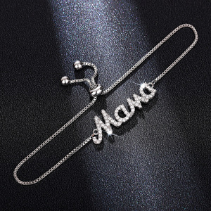 Bracciale con ciondolo a forma di lettera 'Mama' per Donne, Gioiello Romantico e alla Moda, Idea Regalo - Product Image 6