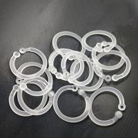 Haute ténacité 15MM 10MM plastique ouverture réservation anneau livre feuilles mobiles anneaux FlexibleMarking pour carnet bureau papier connecteur
