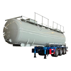 Semi-remorque citerne chimique de haute qualité à 3 essieux, 30 m³, en acier inoxydable 304/316, avec cuve PE pour le transport de sodas et d'acides - Product Image 1
