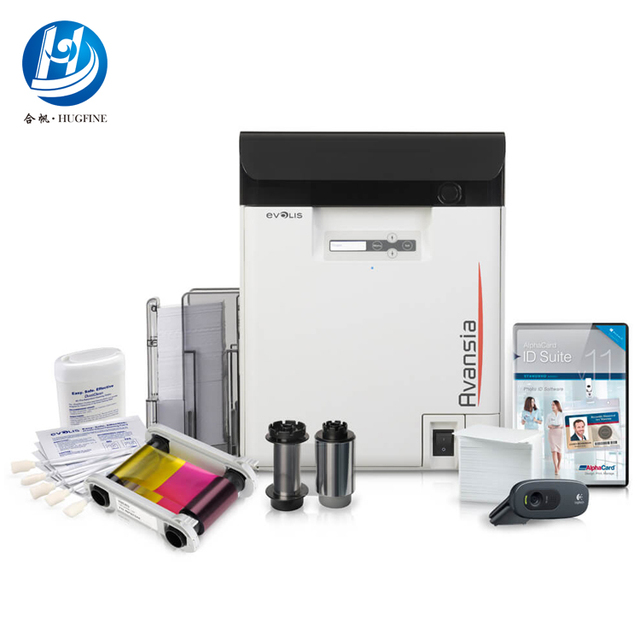Medium & Large Quantities Card Issuance 600 Dpi Evolis Avansia Retransfer PVC ID Card Printer in Stock High-Speed Dual-Sided