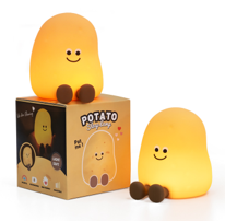 <span class=keywords><strong>Veilleuse</strong></span> en silicone pomme de terre, 7 couleurs, contrôle tactile, intensité réglable, lumière chaude, piles incluses, petite décoration de chambre, cadeau mignon pour enfants - Product Image 5