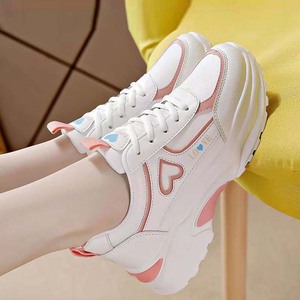 Zapatos Deportivos de Suela Gruesa con Superficie de Cuero para Estudiantes, Zapatos de Tacón Alto de Moda para Mujer, Regalos IStapromo 2026 - Product Image 3