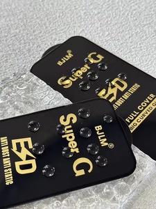 Prix d'usine Super <span class=keywords><strong>G</strong></span> ESD Protection d'écran en verre trempé antistatique pour téléphone portable pour iphone 16 Pro 15 14 Pro Max 13 12 11 X Xr - Product Image 6