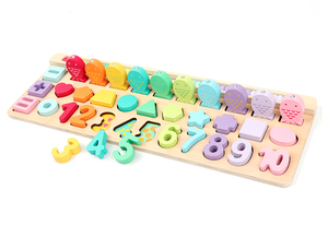Regalo per bambini giocattoli Montessori abbinati a nuovi giochi educativi conteggio geometrico intelligente 6 <span class=keywords><strong>in</strong></span> 1 puzzle coordinati - Product Image 5