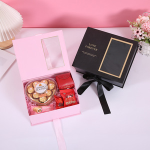 Wins Flying Ecológico Cartón Magnético Plegable Logotipo de tamaño personalizado Impreso Cajas de regalo rosas grandes con cinta - Product Image 3