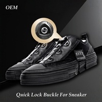 Système de lacets sans nœuds personnalisés à boucle de verrouillage rapide, fermeture ronde pour lacets, pour fabricants de baskets OEM ODM