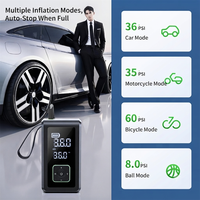 Banco de Energía Móvil de 12000 mAh, Compresor de Aire Universal de 12 V, Inflador de Neumáticos para Automóvil con Arrancador de Batería