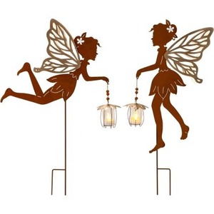 Kim loại freestanding không thấm nước năng lượng mặt trời LED tiên ELF vườn đèn lồng trang trí nội thất điêu khắc ngoài trời sử dụng craftsolar đèn vườn - Product Image 3