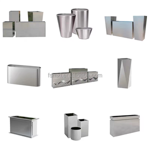 Fioriera in metallo in acciaio inox spazzolato lucido lucido 201J1 con rivestimento Color argento per strada - Product Image 3