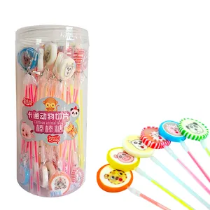 10g Fluorescent Color Bar Cartoon Animal Handmade Lollipop Sweet Hard Candy Sliced Candy