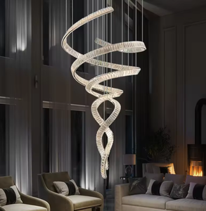 Zeal Lighting Custom Hotel Villa candelabros luces colgantes diseño LED colgante candelabro de cristal moderno - Product Image 5