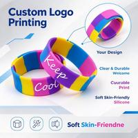 Bracelet à clipser personnalisé pour enfants et adultes, logo personnalisé, bracelet en PVC coloré, cadeau pour activité scolaire