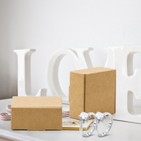 Boîte à savon en papier kraft de qualité alimentaire facile à assembler avec fenêtre transparente pour bijoux, objets de collection, breloques et pendentifs