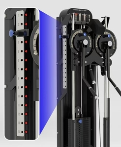 Máquina de elevación lateral tipo pedestal para entrenamiento bilateral en gimnasios comerciales, para ejercicios de abducción de hombros y deltoidea con barra central - Product Image 6