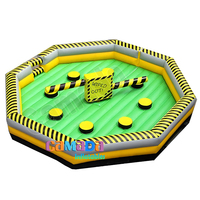 Course d'obstacles rotative interactive Meltdown Challenge jeux de sport jeu de Machine de wipeout gonflable barres de saut jeu de balayeuse