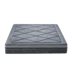 Factory Wholesale 13 Inch Vacuum Roll Up Queen Size Memory Foam Pocket Spring Mattress Box Luxurious Comfortable Mattress