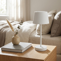 Lampe de chevet sans fil rechargeable USB-C avec commande tactile, 3 modes de couleur et gradation progressive, lampe de table LED moderne