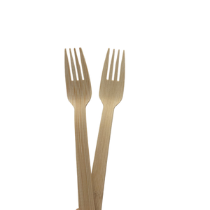 Disposable Biodegradable Compostable bamboo knife and fork set for restaurant camping party