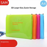 Carpeta de Archivo para Estudiantes, Bolsa Transparente de Plástico PP con Cierre, Tamaño A4, Diseño de Dibujos Animados, Almacenamiento para Oficina y Estudio, Disponible al por Mayor