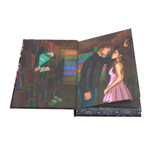 Libros de fantasía para adultos Impresión de libros románticos <span class=keywords><strong>oscuros</strong></span> de tapa dura personalizada con lámina plateada y bordes rociados - Product Image 3