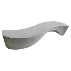 Banc de patio en fibre de verre, sièges d'extérieur contemporains pour parcs et écoles, design durable - Product Image 1