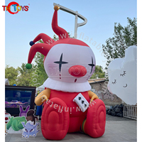 Mascotte gonflable géante en métal et nylon, modèle de clown de dessin animé, pour parcs d'aventure et balançoires extérieures