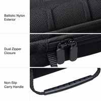 Boîte à montre rigide à compartiment unique, intérieur en velours, organisateur de rangement pour montres avec fermeture éclair en PP injecté