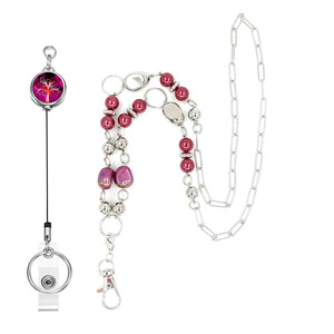 Chaîne de téléphone <span class=keywords><strong>portable</strong></span> <span class=keywords><strong>en</strong></span> verre et perles baroques de couleur nouvelle 2022, style vintage, bouton facile à tirer, badge <span class=keywords><strong>collier</strong></span> - Product Image 1