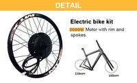 Kit de conversion électrique pour VTT 5000W, accessoires pour vélos électriques pour des performances accélérées
