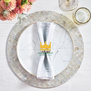 Plateau de service en nacre polie, écologique, 10 mm d'épaisseur, sous-plat en coquillage pour vaisselle de restaurant, vente chaude au Vietnam - Product Image 6