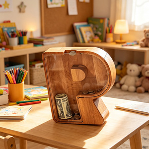 Hucha <span class=keywords><strong>de</strong></span> madera transparente personalizada con letras inglesas, regalo <span class=keywords><strong>de</strong></span> cumpleaños, regalo <span class=keywords><strong>de</strong></span> festividades, decoración <span class=keywords><strong>de</strong></span> <span class=keywords><strong>caja</strong></span> <span class=keywords><strong>de</strong></span> ahorros - Product Image 6