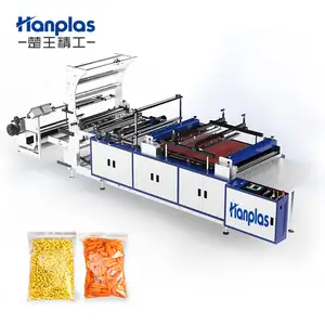 HP-ZC Hanplas factory price automatic polythene slider ziplock bag making machine for clothes packaging bag