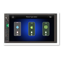 Autoradio portable double DIN avec GPS, amplificateur et DSP, écran tactile HD 7 pouces, compatible Apple CarPlay et Android Auto