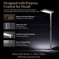 Lampe de sol LED lumineuse 140W Spectre complet 11000LM Ra98 R9 99 Sans scintillement pour la lecture et l'étude
