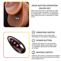 Juguete Sexual Personalizable para Adultos, Dildo con Forma de Pene Grande, Velocidad Variable, Control Remoto Eléctrico, Impermeable, Suave