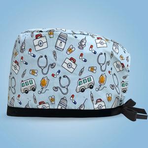 Cappelli da Infermiera per Donne, Berretti da Lavoro con Bottone e Fascia Antisudore, Cappelli Elasticizzati Regolabili per Dentisti - Product Image 6