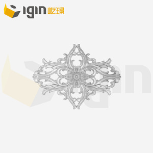 Centro de mesa decorativo de aluminio con diseño floral, 440x255mm, estilo europeo, para puerta, escalera, valla, jardín, villa. - Product Image 1