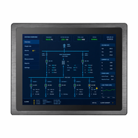شاشة صناعية مدمجة 15 بوصة IP65 من سبائك الألومنيوم بدون مروحة مع شاشة لمس سعوية، لوحة LCD مخصصة حسب الطلب لأجهزة HMI وأكشاك المعلومات