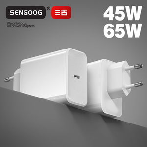 <span class=keywords><strong>65W</strong></span> EU Gan Nhanh Chóng Sạc Kép Cổng Adapter Tốc Độ Cao Qc3.0 Hai Loại C Một USB Cho Thông Minh Đồng Hồ OVP/OCP/OTP/Ngắn Mạch - Product Image 1